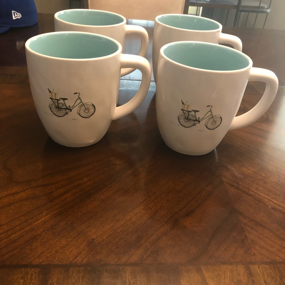 Turquoise bike mug Rae Dunn